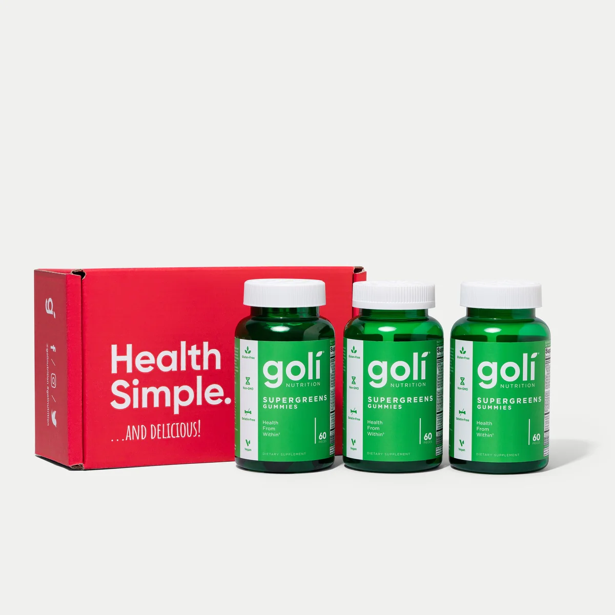 3 Bottles of Supergreens Gummies, Loyalty Bonus