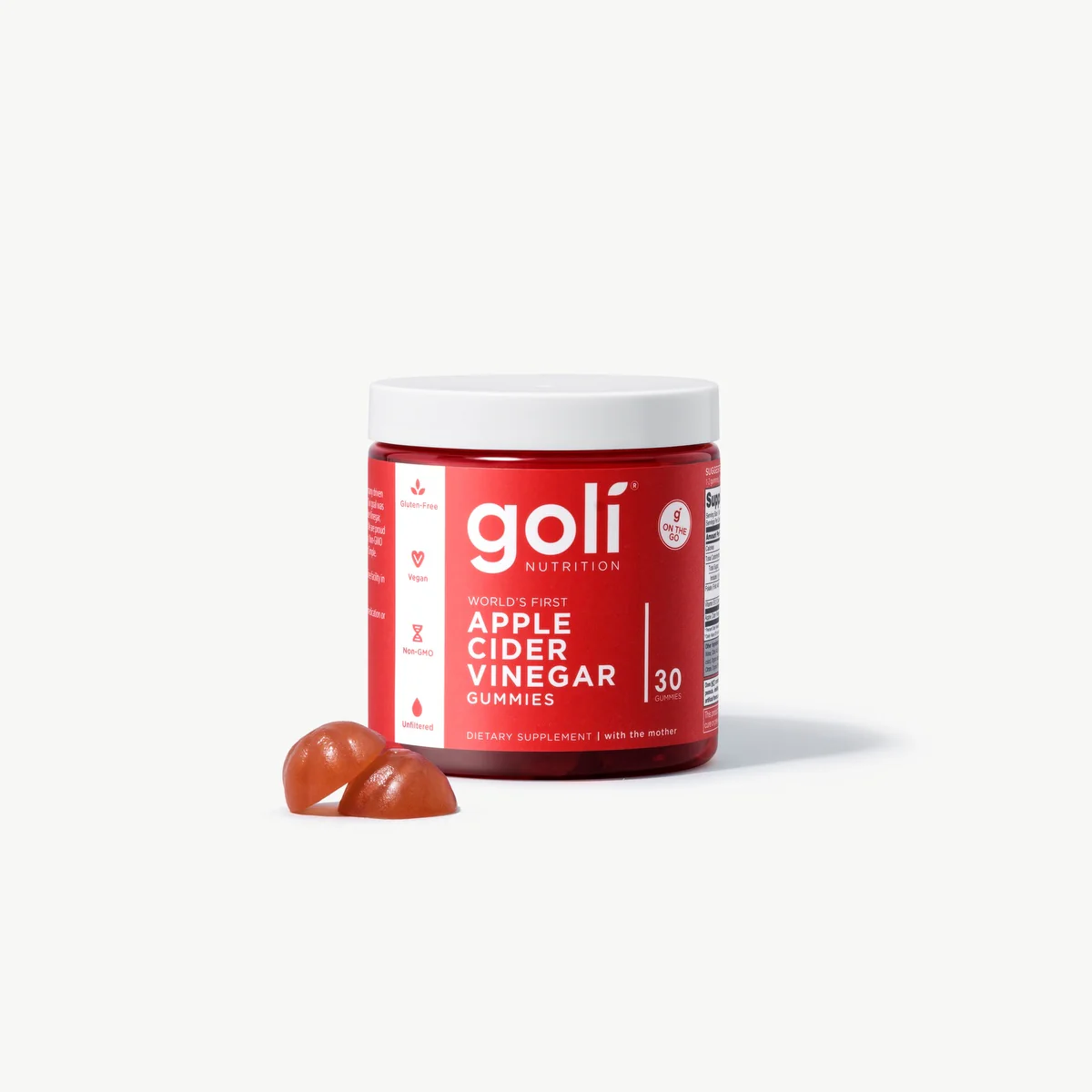 Goli Nutrition 30 count Apple Cider Vinegar Gummies | Unit = Case of 24 (TF)