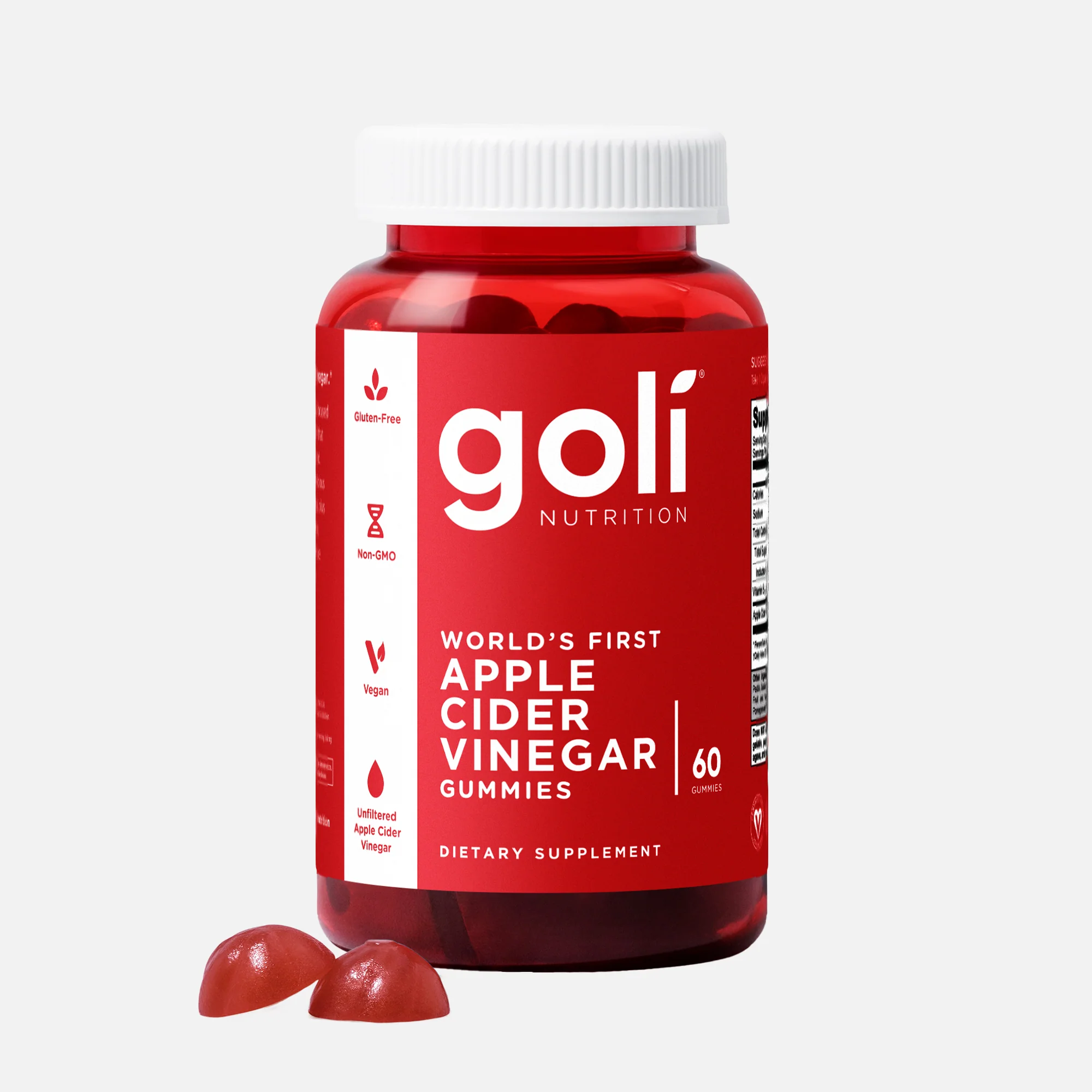 Goli Nutrition Apple Cider Vinegar Gummies | Unit = Case of 24 (TF)