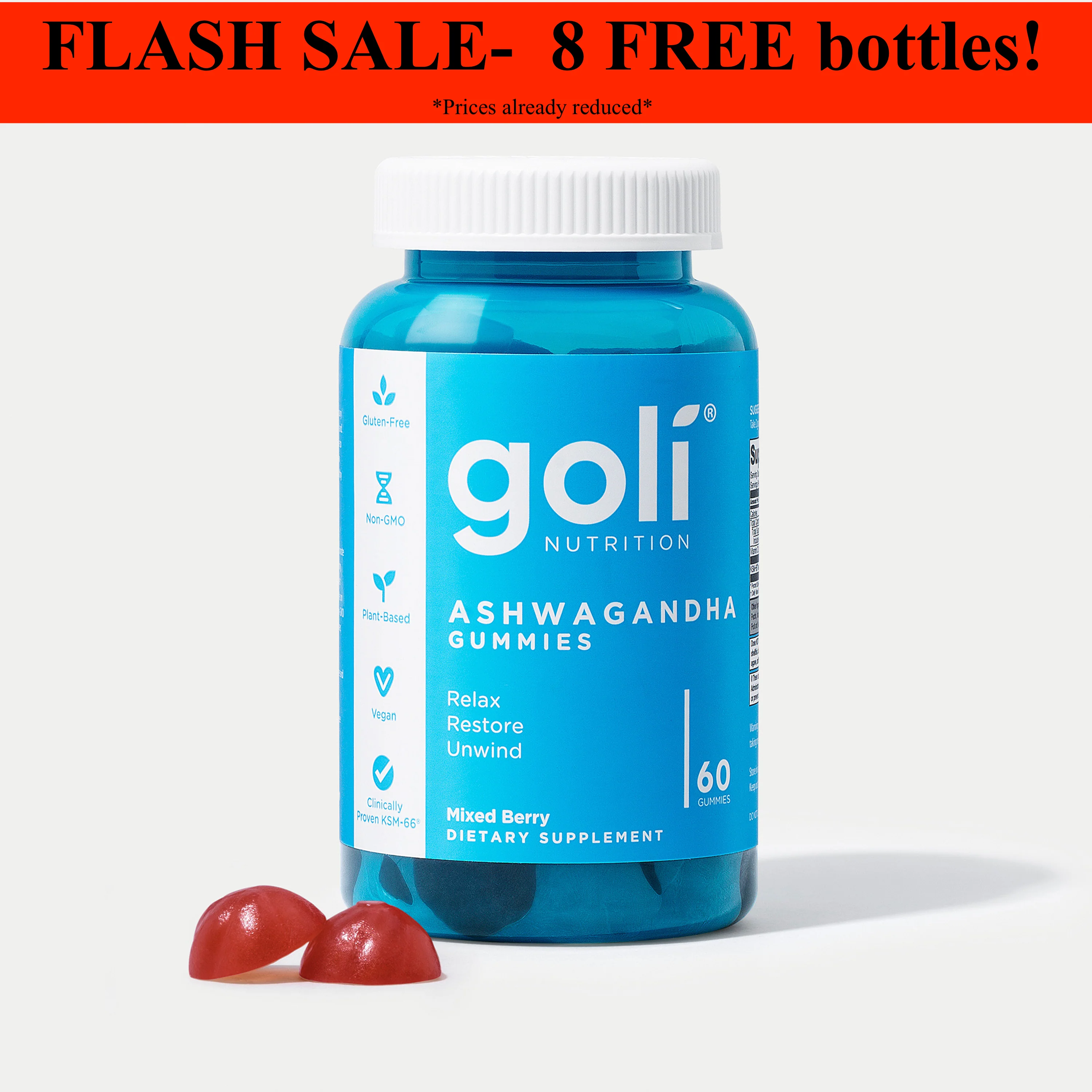 Goli Nutrition Ashwagandha Gummies | Unit = Case of 48 (TF) - Image 3