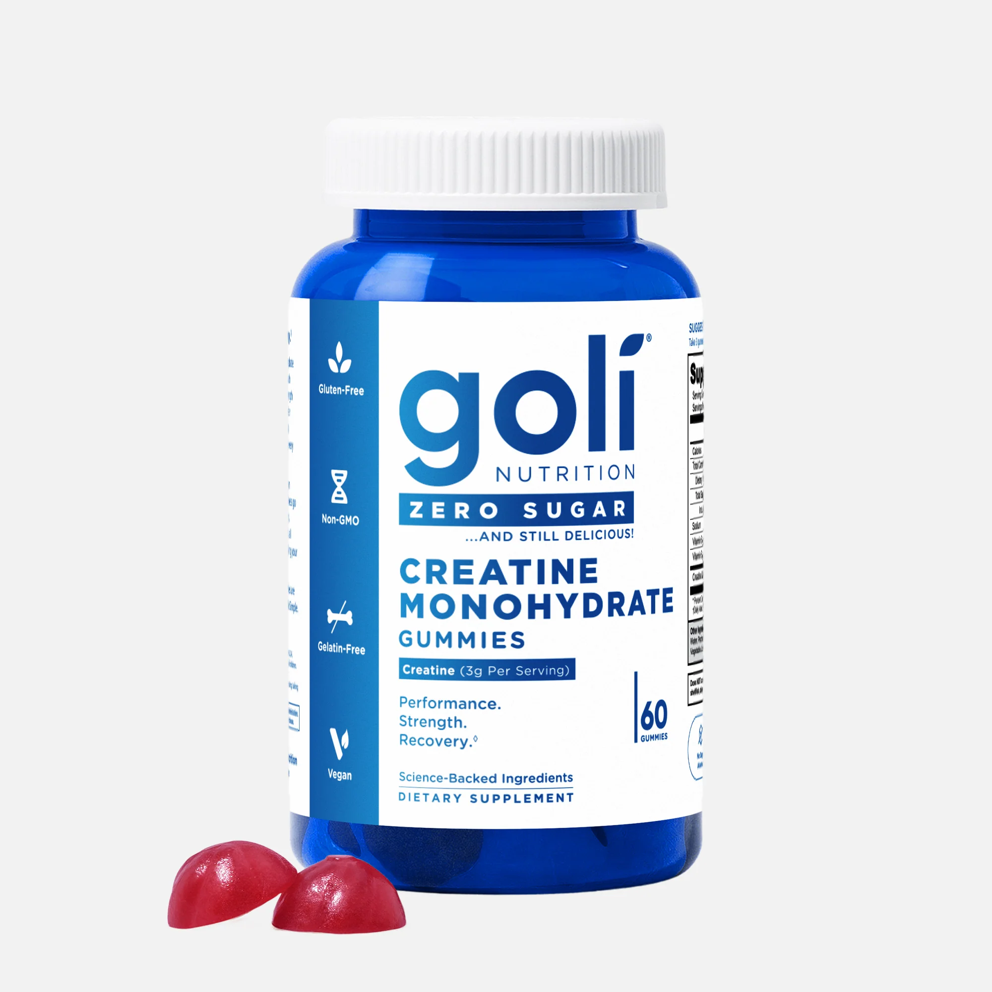 Goli Nutrition Zero Sugar Creatine Gummies  |  Unit = Case of 48